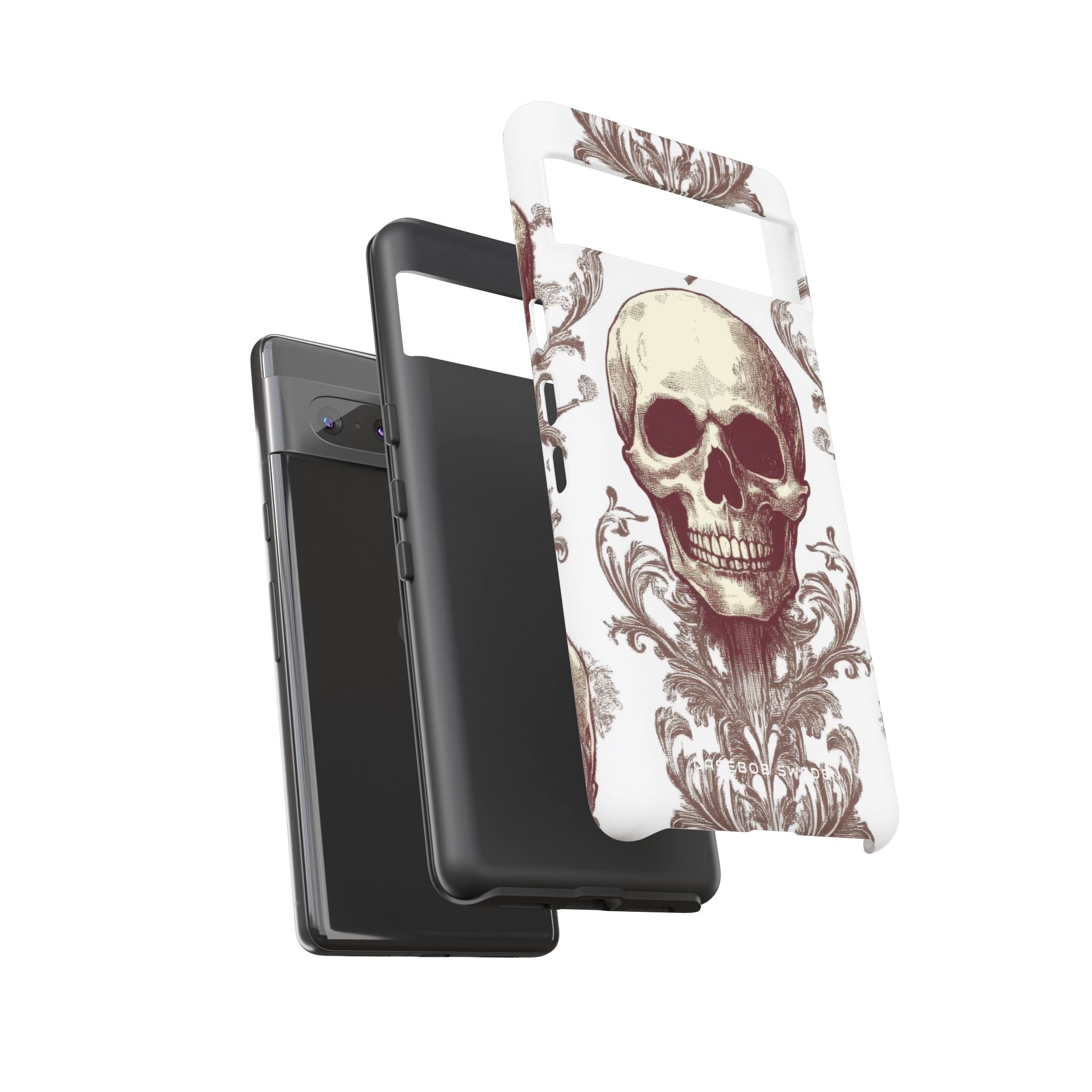 Gothic Skulls and Ornate Foliage Google Pixel 7 - Tough Phone Case