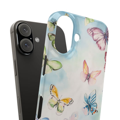 Watercolor Butterfly Bliss - Slim iPhone 16 Phone Case