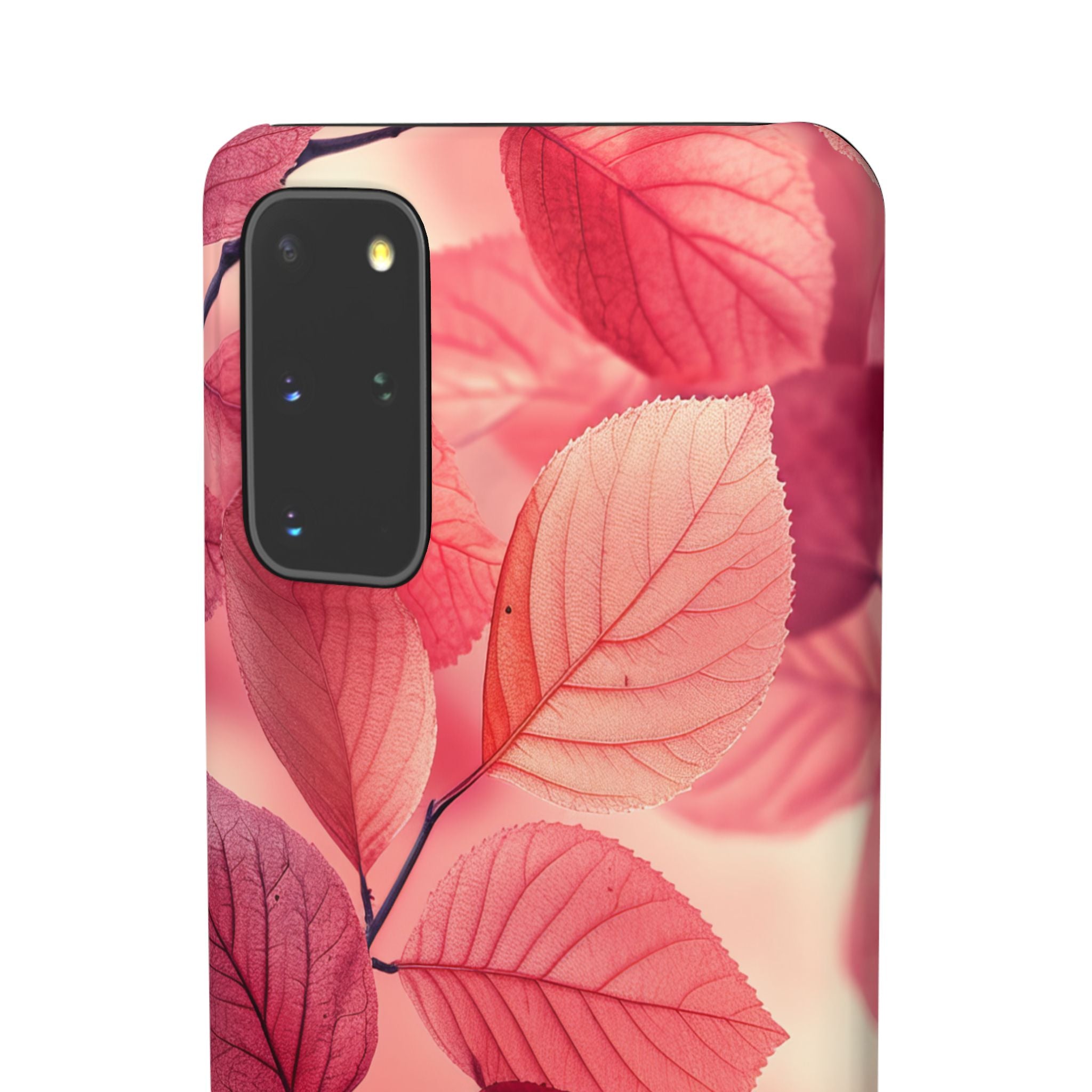 Elegant Pink Leaves Samsung S20 - Slim Phone Case