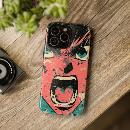 Screaming Face Pink iPhone 16 Pro Max Case - Tough