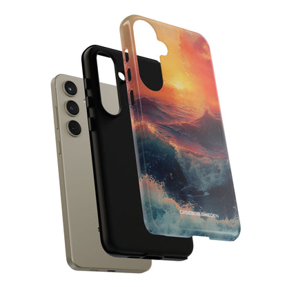 Ocean Sunset Waves - Tough Samsung S24 Phone Case