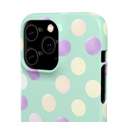 Pastel Polka Dots - Slim iPhone 14 Phone Case