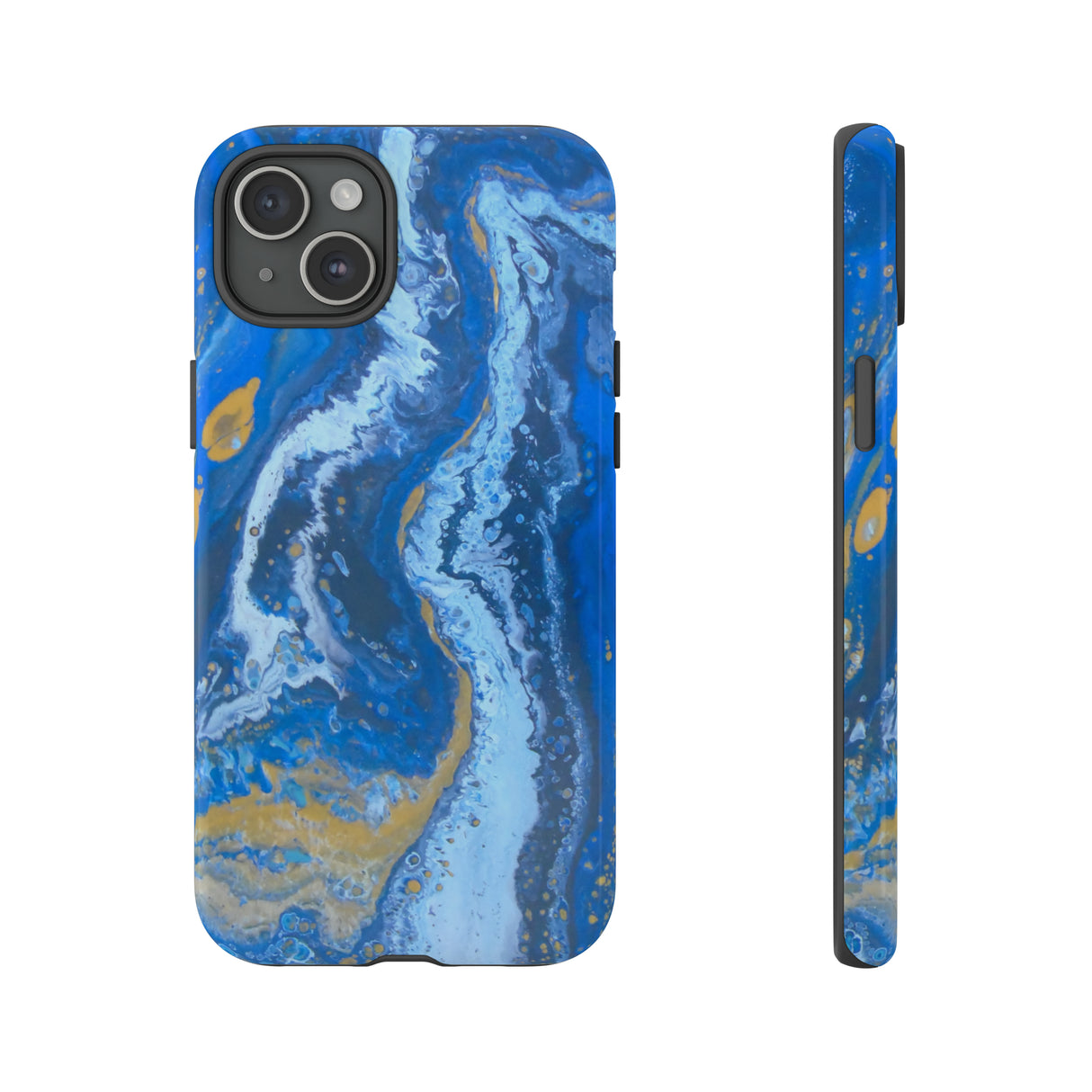 Acrylic Blue Gold - Protective Phone Case