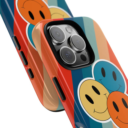 Smiley Trio Waves iPhone 16 Pro Case - Tough
