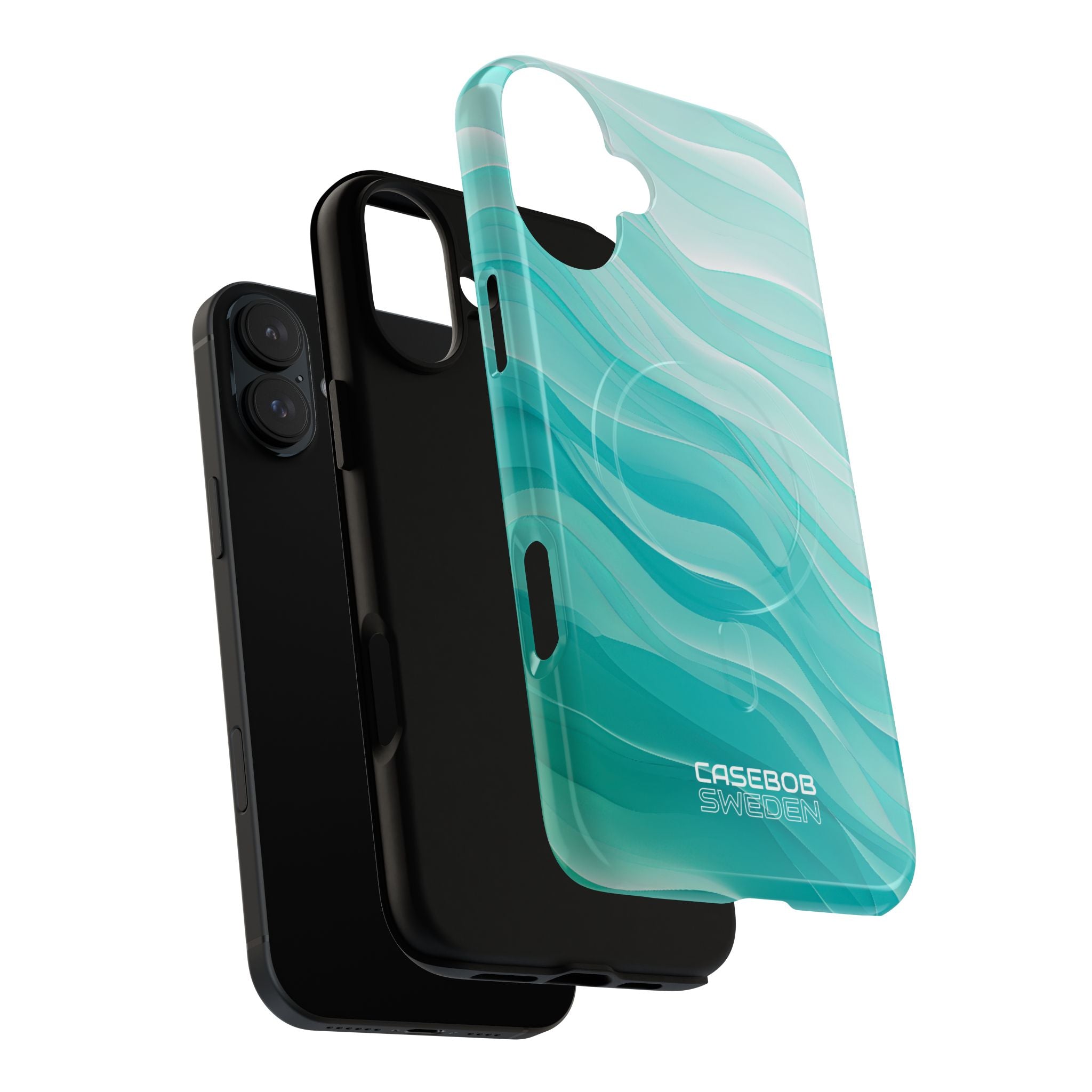 Soothing Aqua Waves iPhone 16 - Tough+