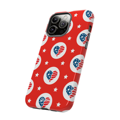 Hearts Celebrate Freedom - iPhone Case