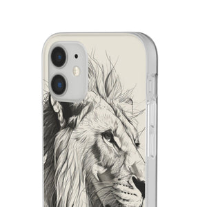 Majestic Linework Lion | Flexible Phone Case for iPhone