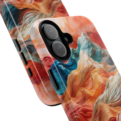 Fabric Peaks Sunset iPhone 16 Plus Case - Tough