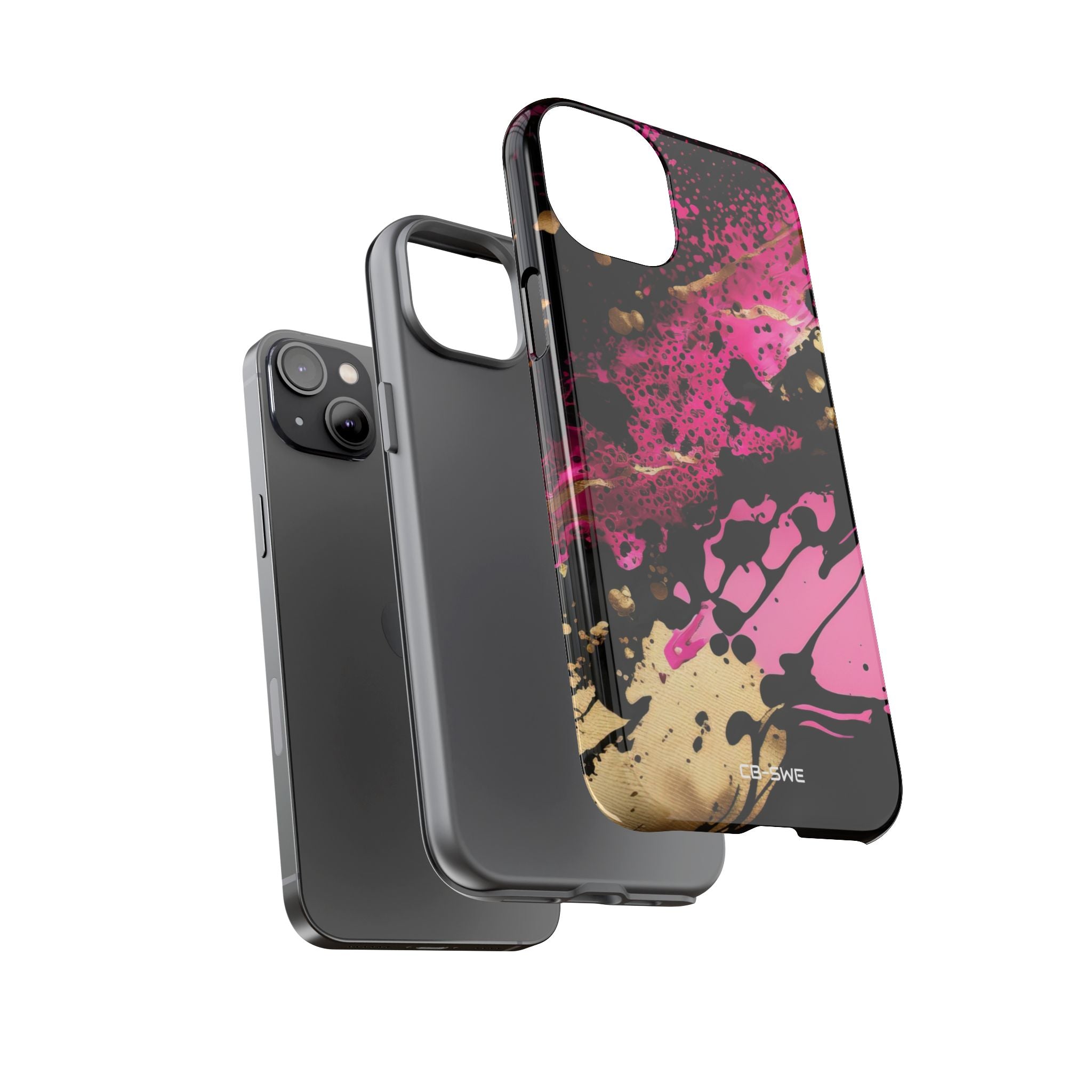 Dynamic Splatter Elegance - iPhone Case