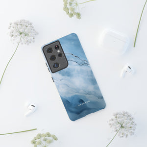 Light Navy Marble - Protective Phone Case