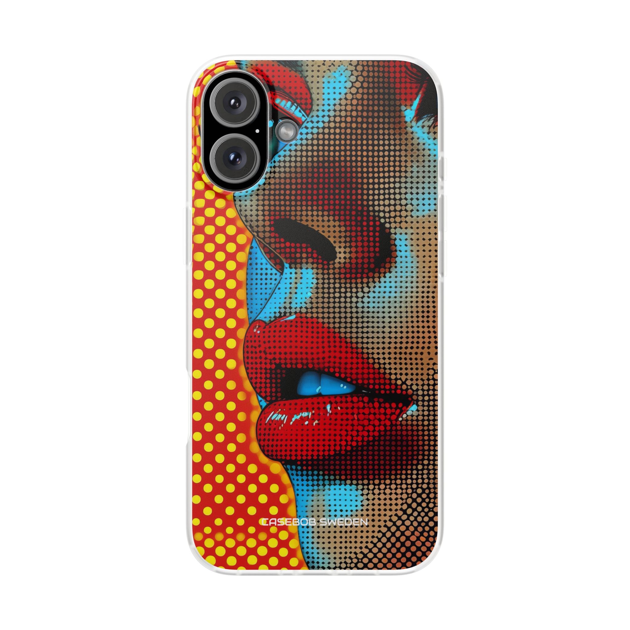 Yellow Red Pop Art Portrait - Flexi iPhone 16 Phone Case