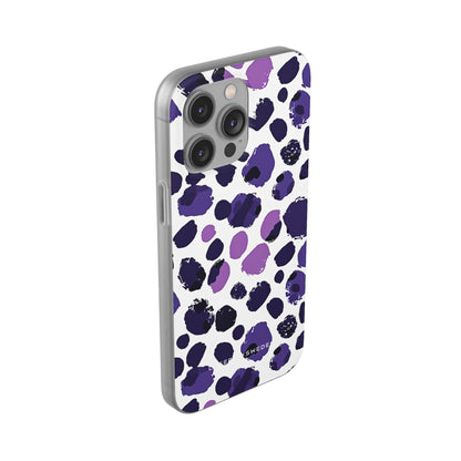 Purple Inkblots iPhone 14 - Flexi Phone Case