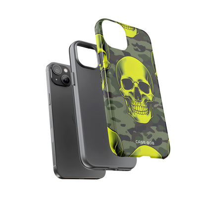 Neon Skull Camo iPhone 14 Plus Case - Tough