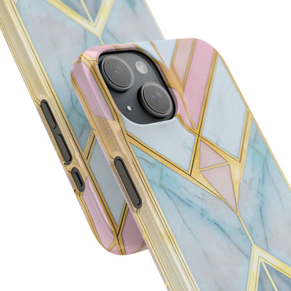 Gold Pink Art Deco - Slim iPhone 15 Phone Case