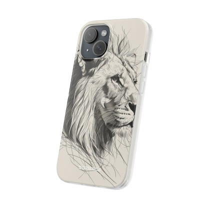 Majestic Linework Lion | Flexible Phone Case for iPhone