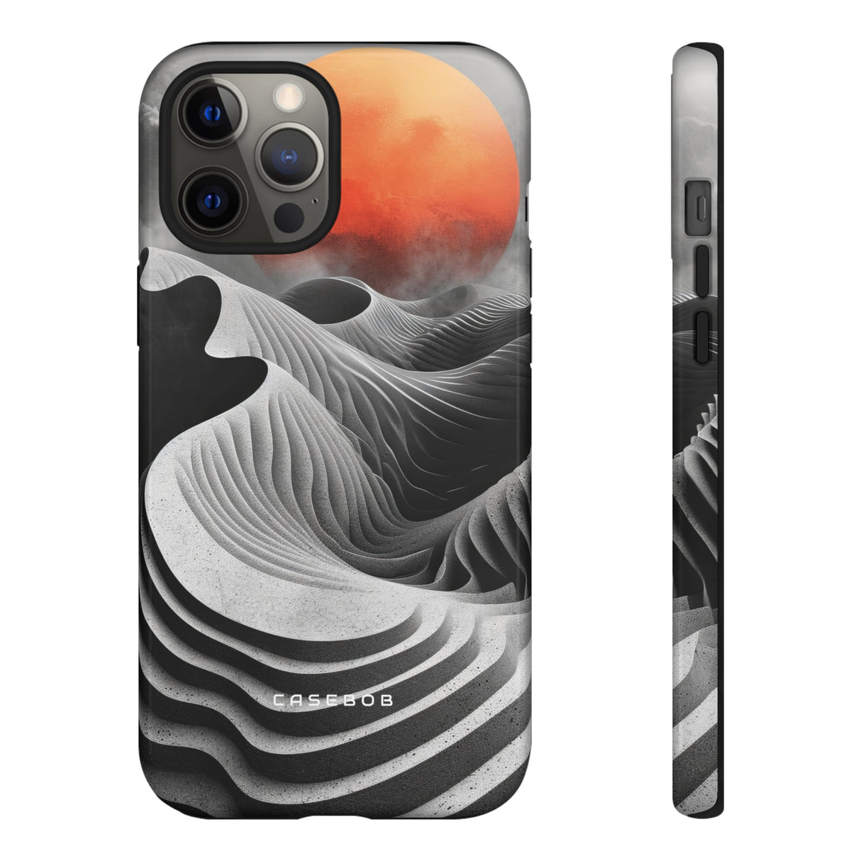 Orange Moon Illusion - Protective Phone Case