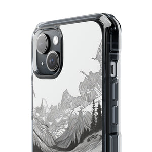 Monochrome Serenity - Phone Case for iPhone (Clear Impact - Magnetic)