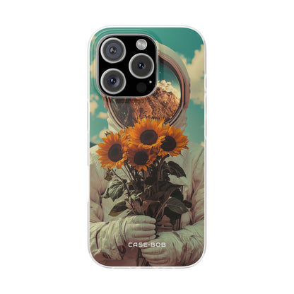 Sunflower Astronaut iPhone 16 Pro Case - Soft