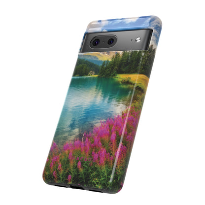 Azure Alpine Lake Phone Case - Protective Phone Case