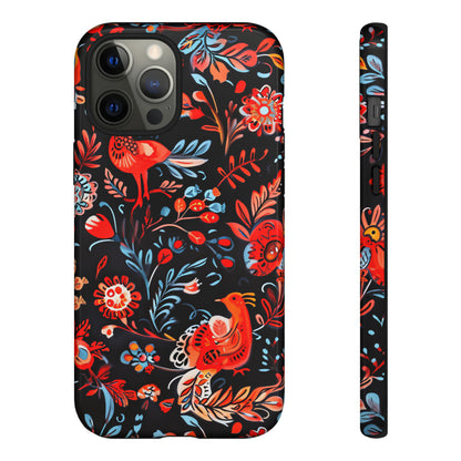 Slavic Myth Firebird & Domovoi - Protective Phone Case