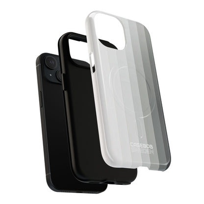 Silver Gradient Stripes iPhone 15 - Tough+