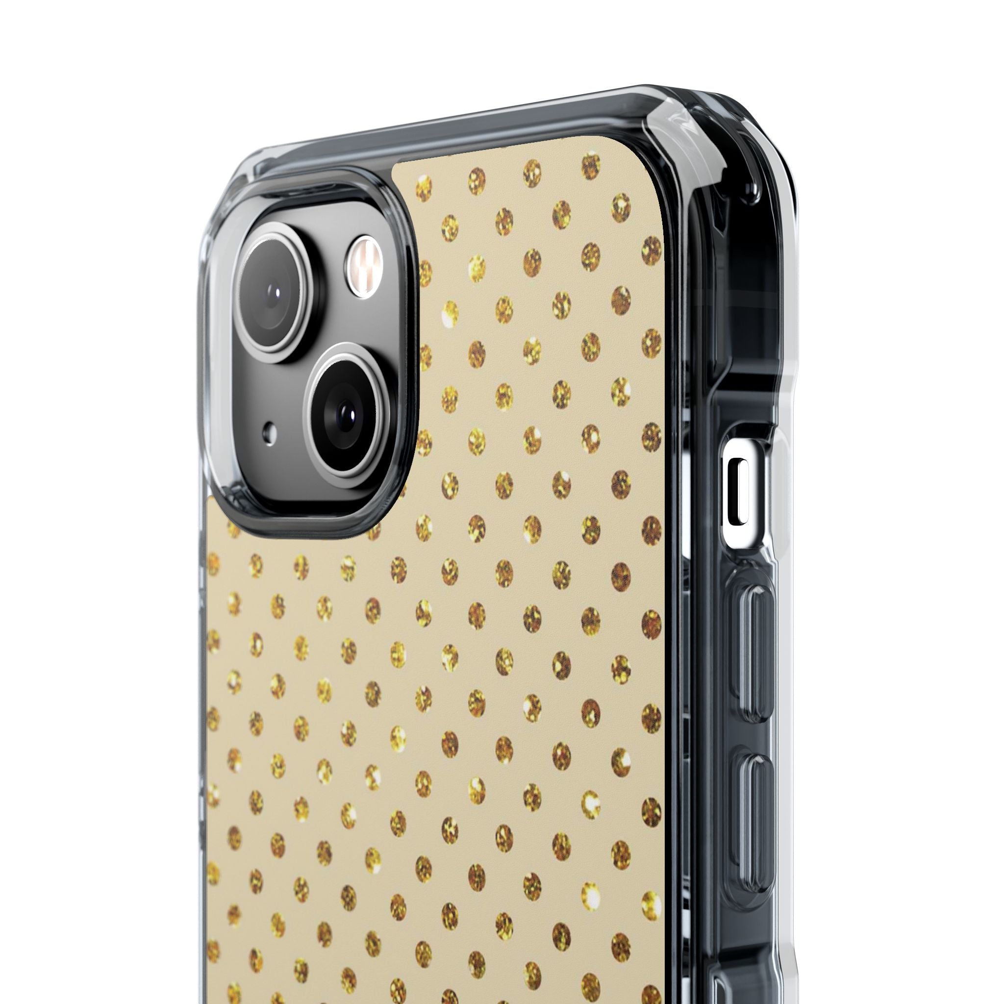 Gold Sparkle Grid iPhone 14 Case - Impact