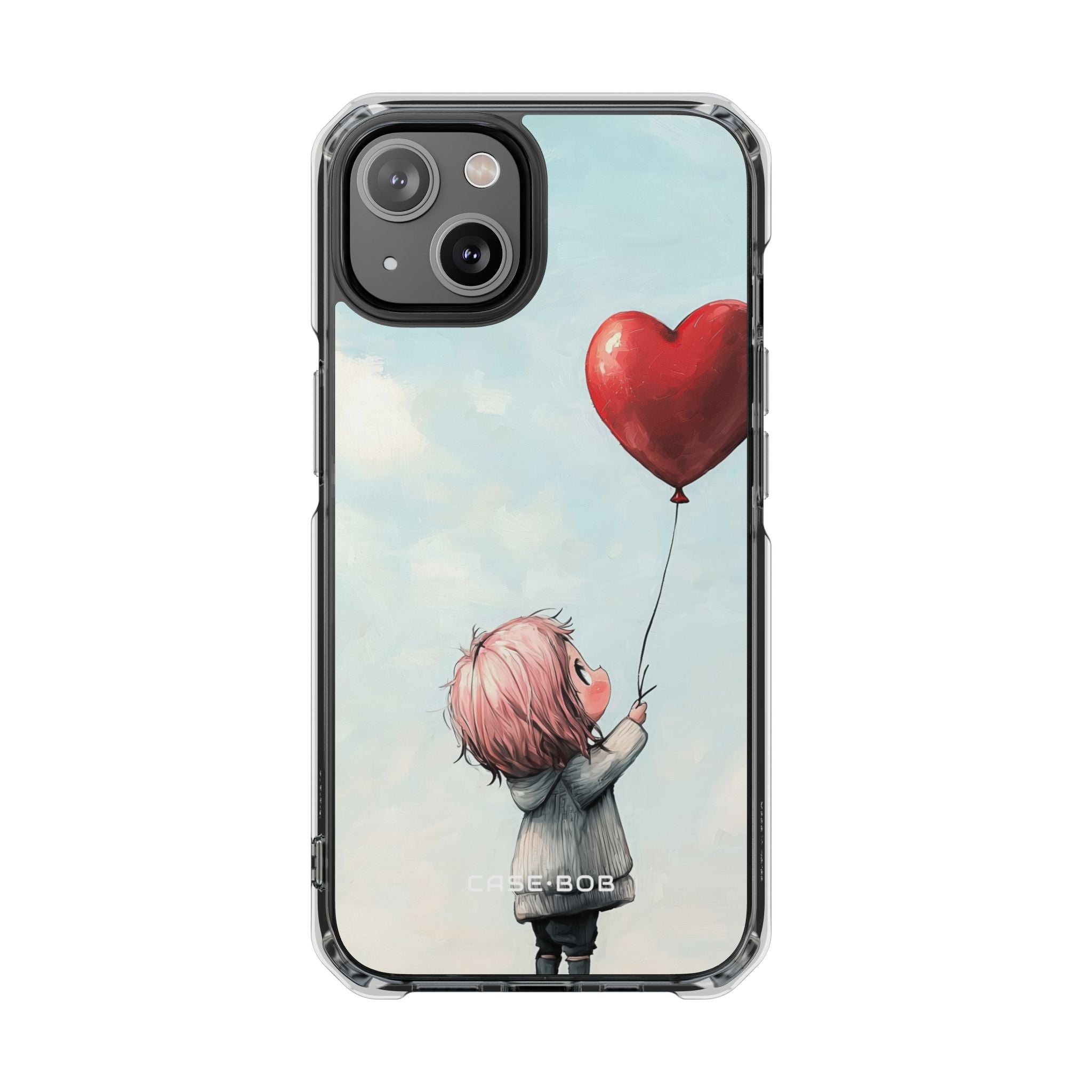 Heart Balloon Glow iPhone 14 Case - Impact