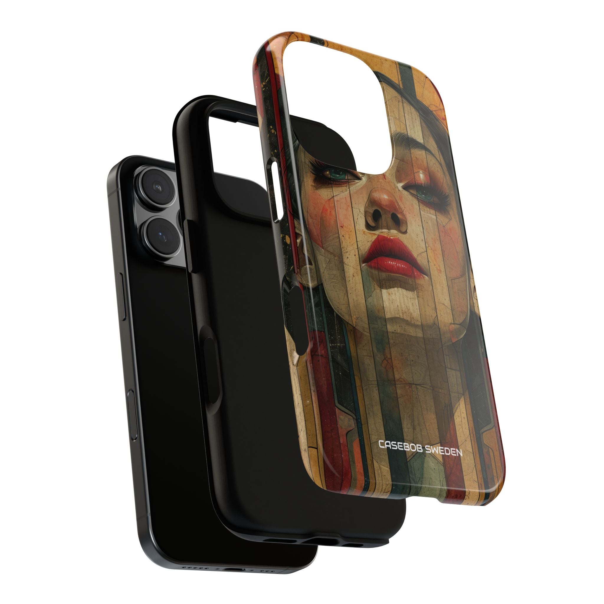 Bold Art Deco Portrait - Tough iPhone 16 Phone Case