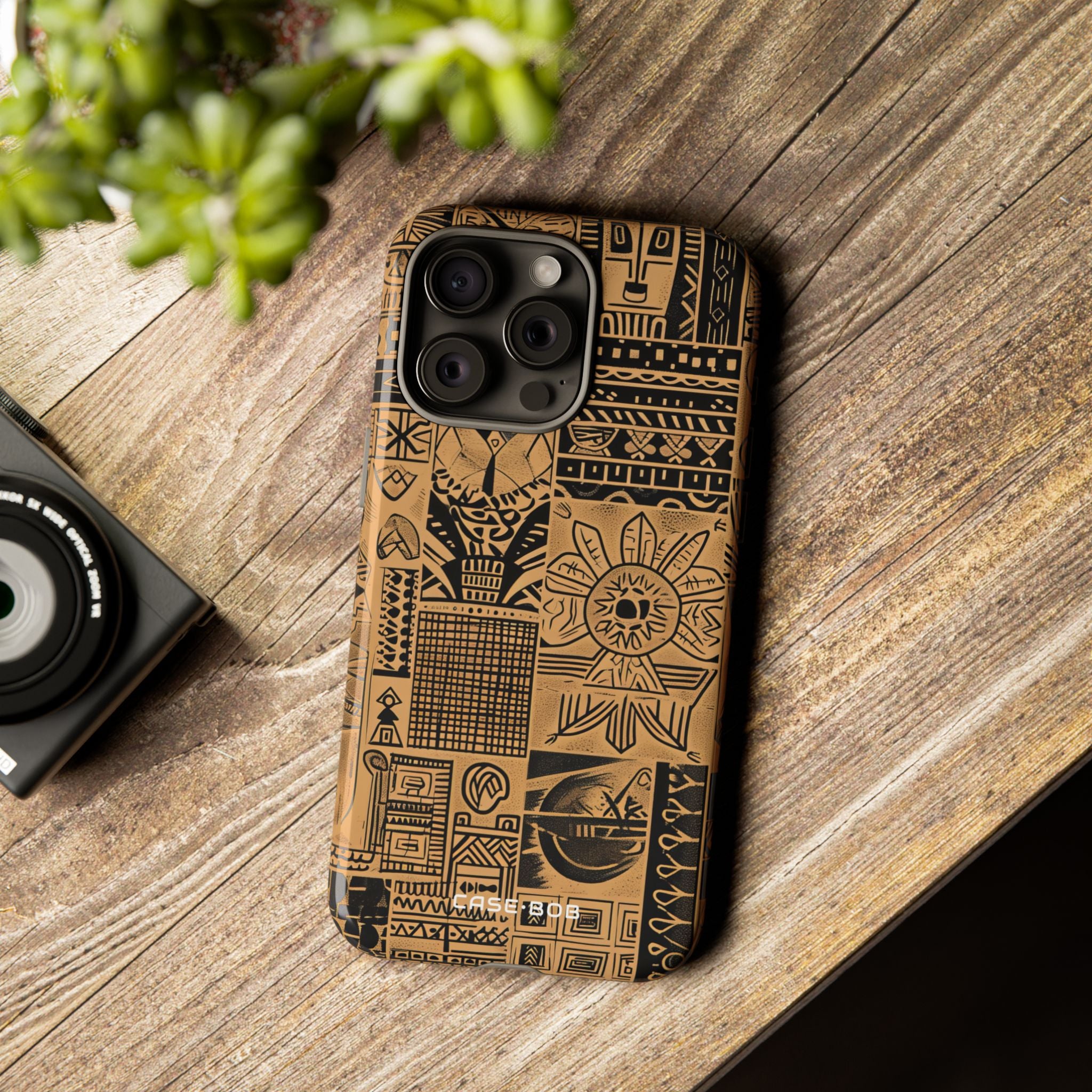 Tribal Faces iPhone 15 Pro Max Case - Tough