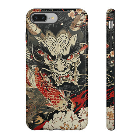 Oni & Sacred Symbols Fusion - Protective Phone Case