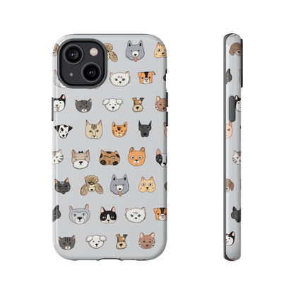 Cats n Dogs Pattern iPhone Case (Protective) iPhone 14 Plus Glossy Phone Case