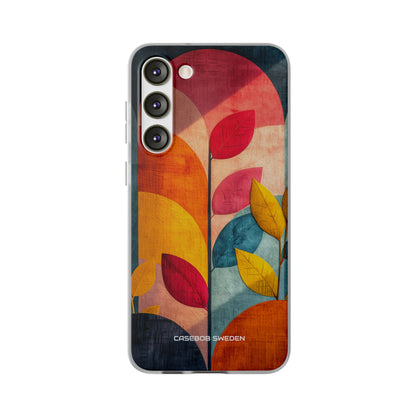 Abstract Orange Blue Design - Flexi Samsung S23 Phone Case