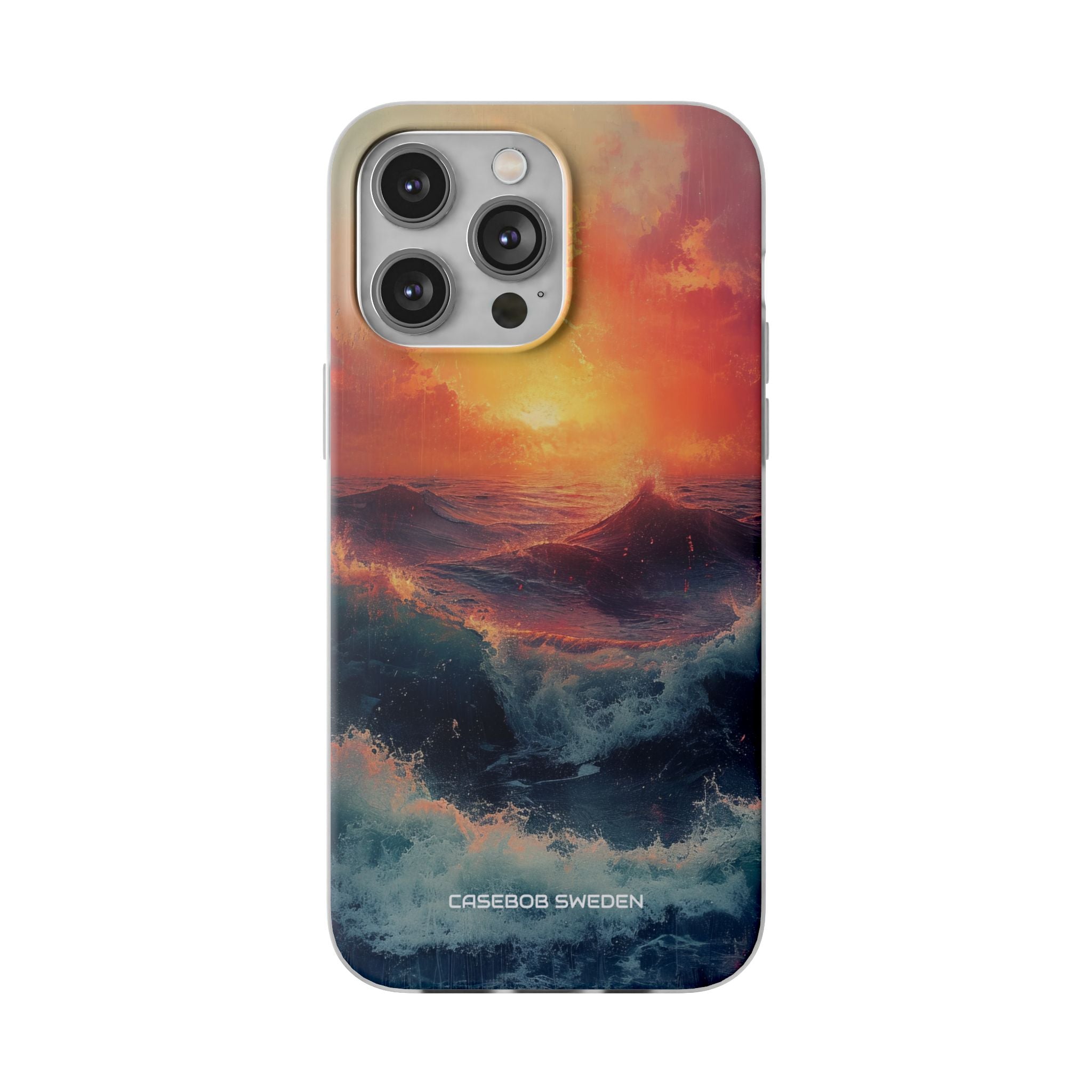 Ocean Sunset Waves - Flexi iPhone 14 Phone Case