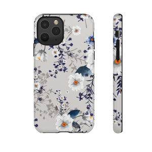 Watercolor Blue Summerflowers - Protective Phone Case