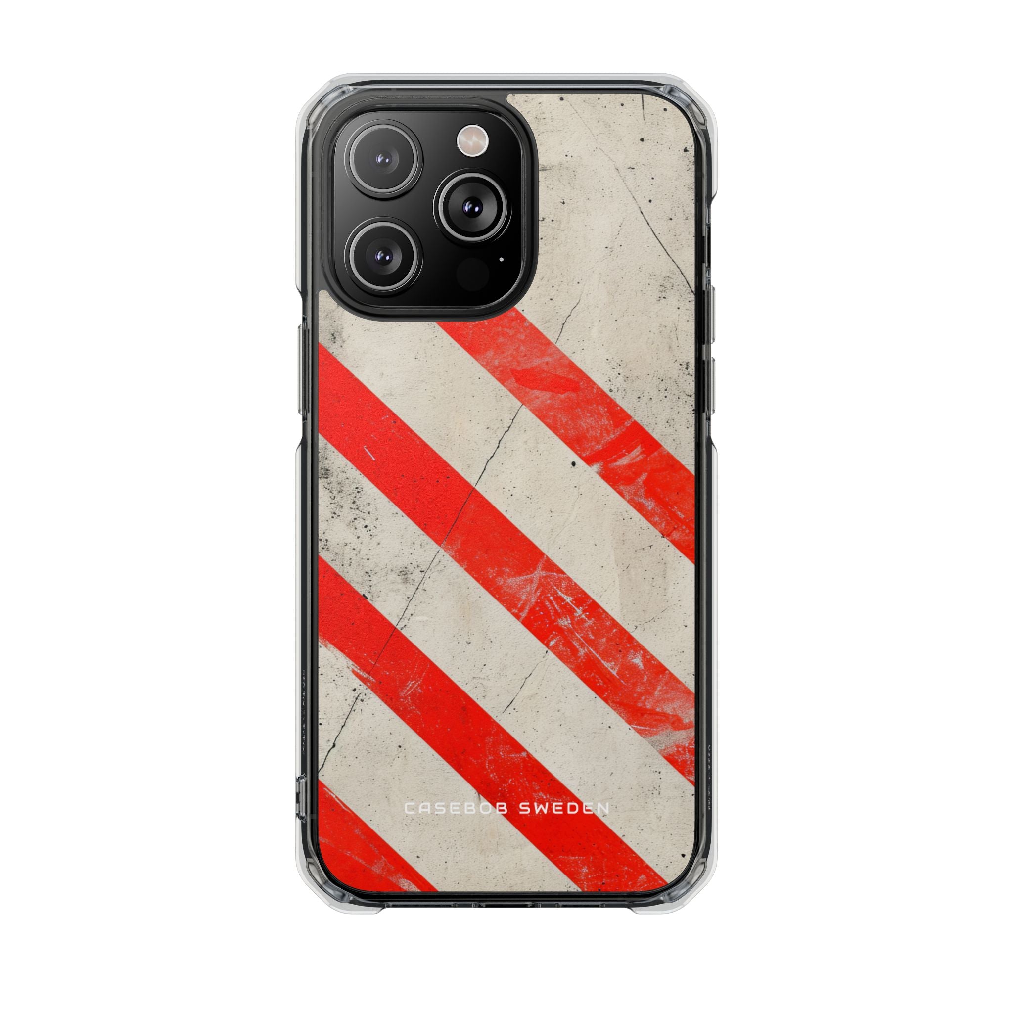 Striker Crimson Stripes iPhone 14 - Clear Impact Phone Case