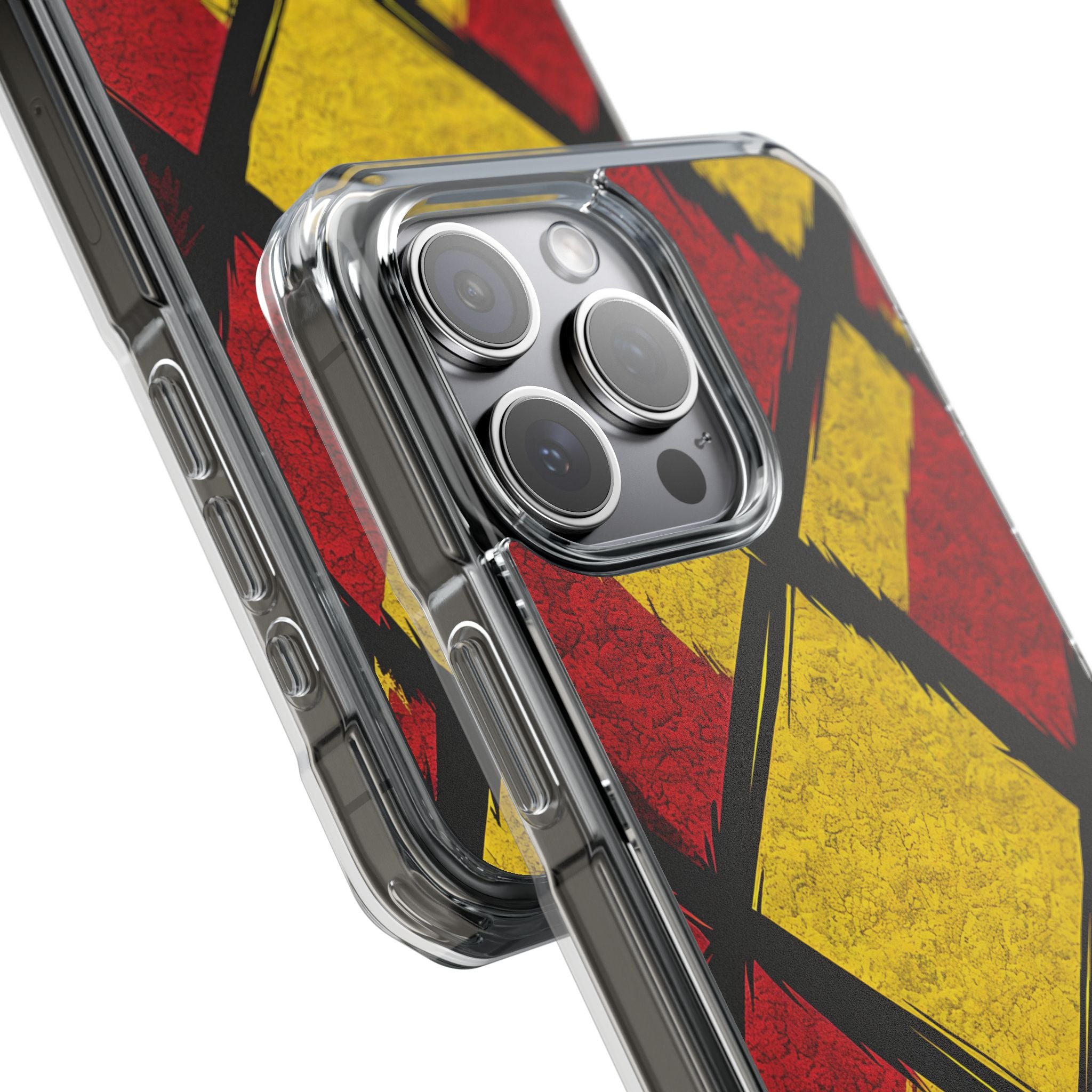 Cracked Diamond Grid iPhone 15 Pro Max Case - Impact