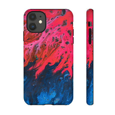 Bright Pink River Ink Art iPhone Case (Protective) iPhone 11 Matte Phone Case