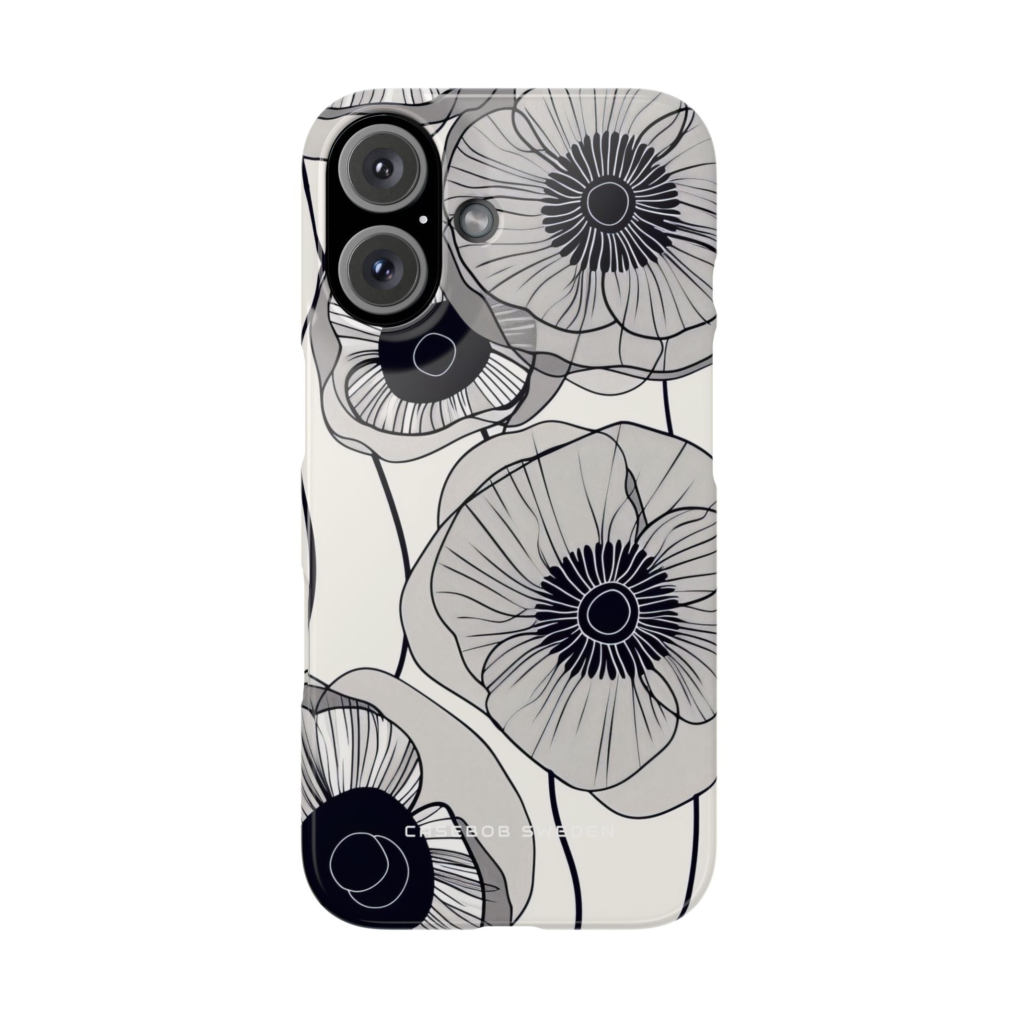 Moderne minimalistische Blumen iPhone 16 - Schlanke Handyhülle