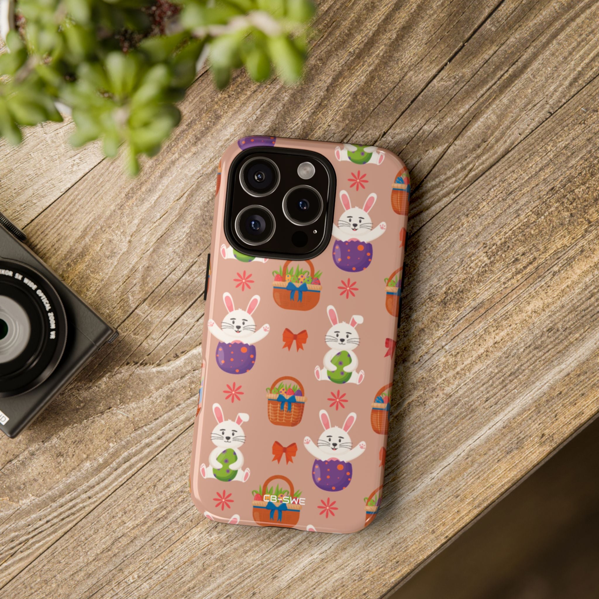 Bunnies Hold Eggs - iPhone Case