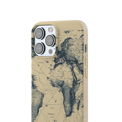 Vintage World Map | Biodegradable Phone Case