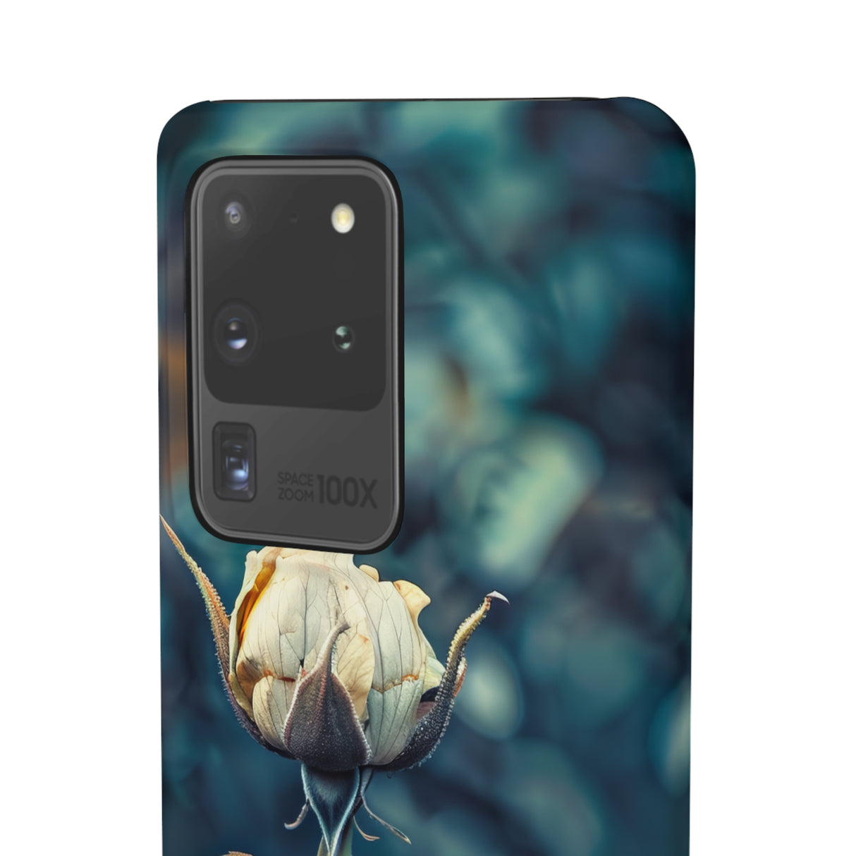 Teal Rosebud Serenade | Slim Phone Case for Samsung