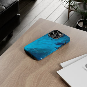 Light Blue Ink Art | Phone Case