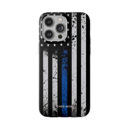 Blue Stripe Flag iPhone 14 Pro Max Case - Soft