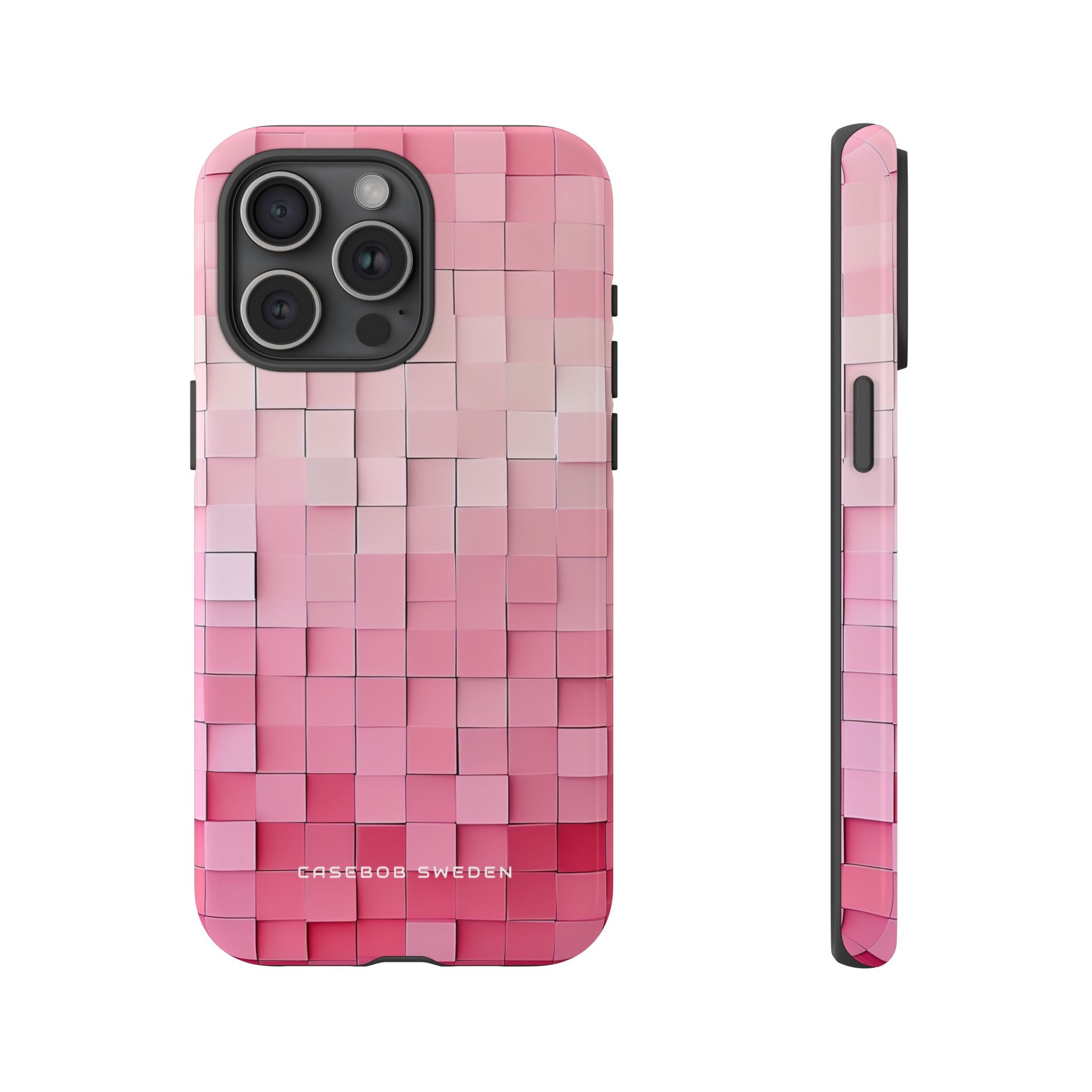 Gradient Pink Mosaic iPhone 15 - Tough Phone Case