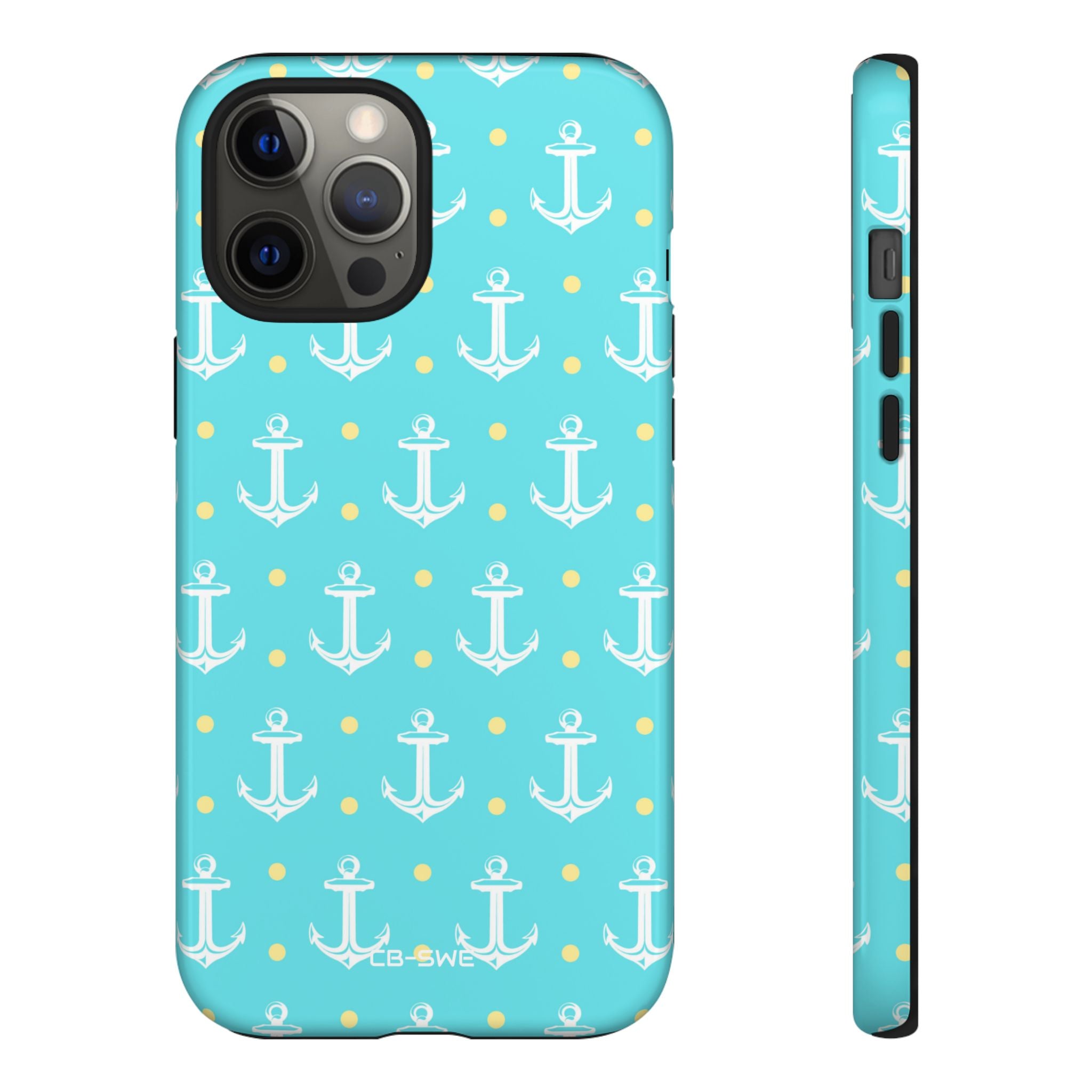 Nautical Anchors & Dots - iPhone Case