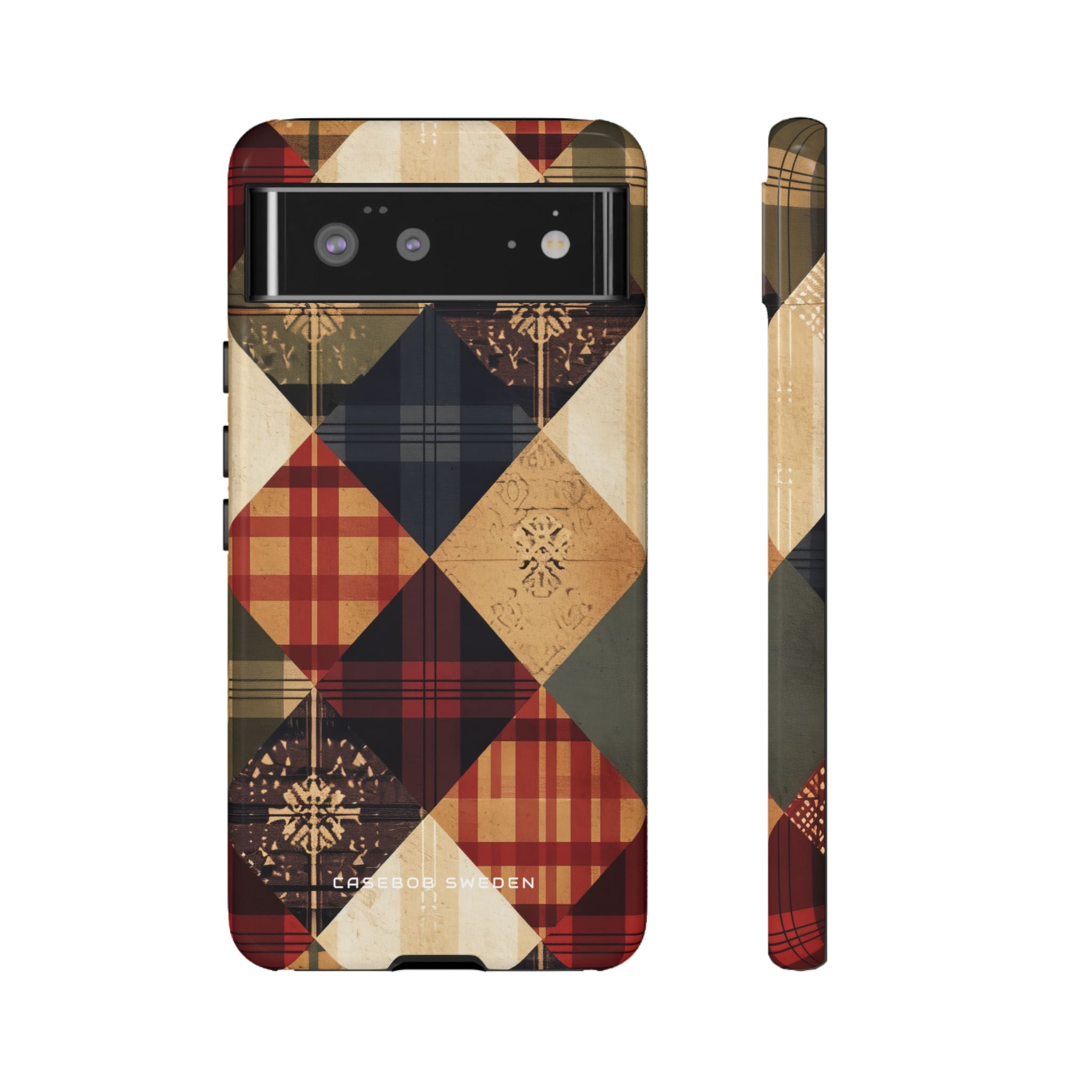 Rustic Geometric Patchwork Harmony Google Pixel 6 - Tough Phone Case