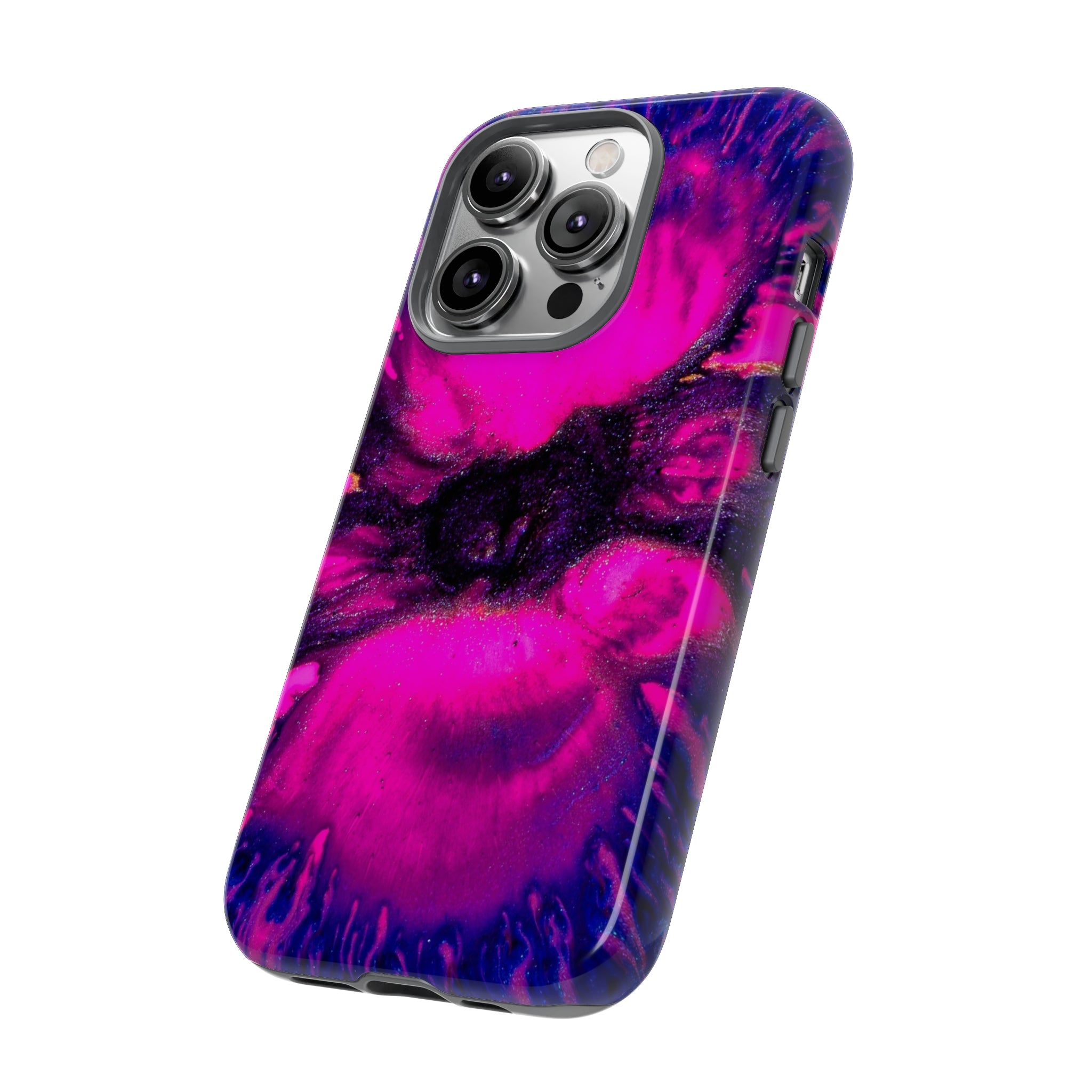 Deep Pink Ink Art iPhone Case (Protective) Phone Case