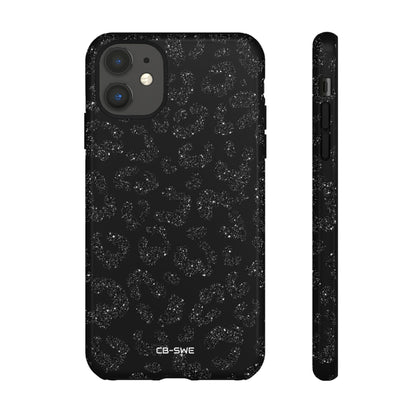 Glittery Leopard Elegance - iPhone Case