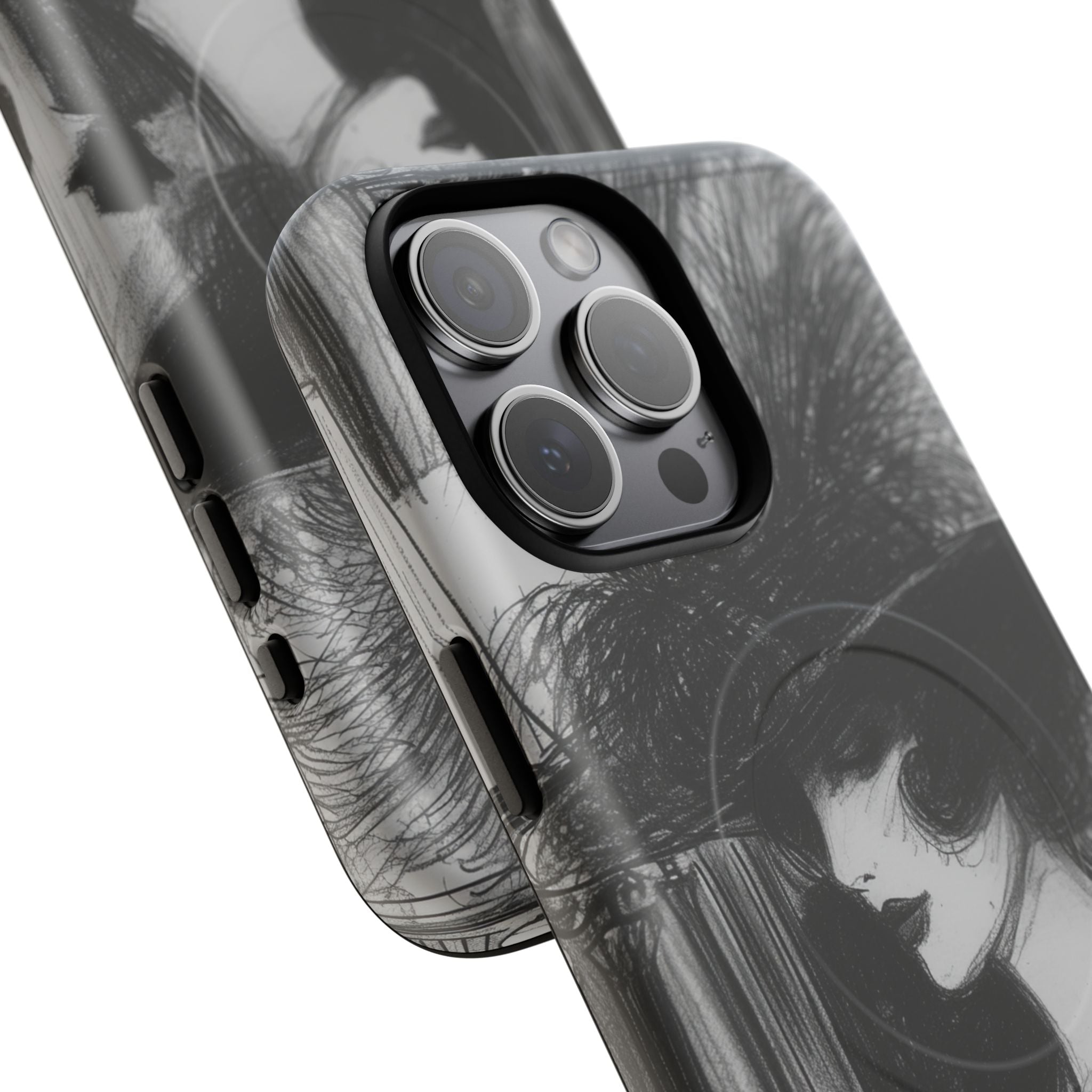 Timeless Elegance in Monochrome iPhone 15 | Tough+ Phone Case