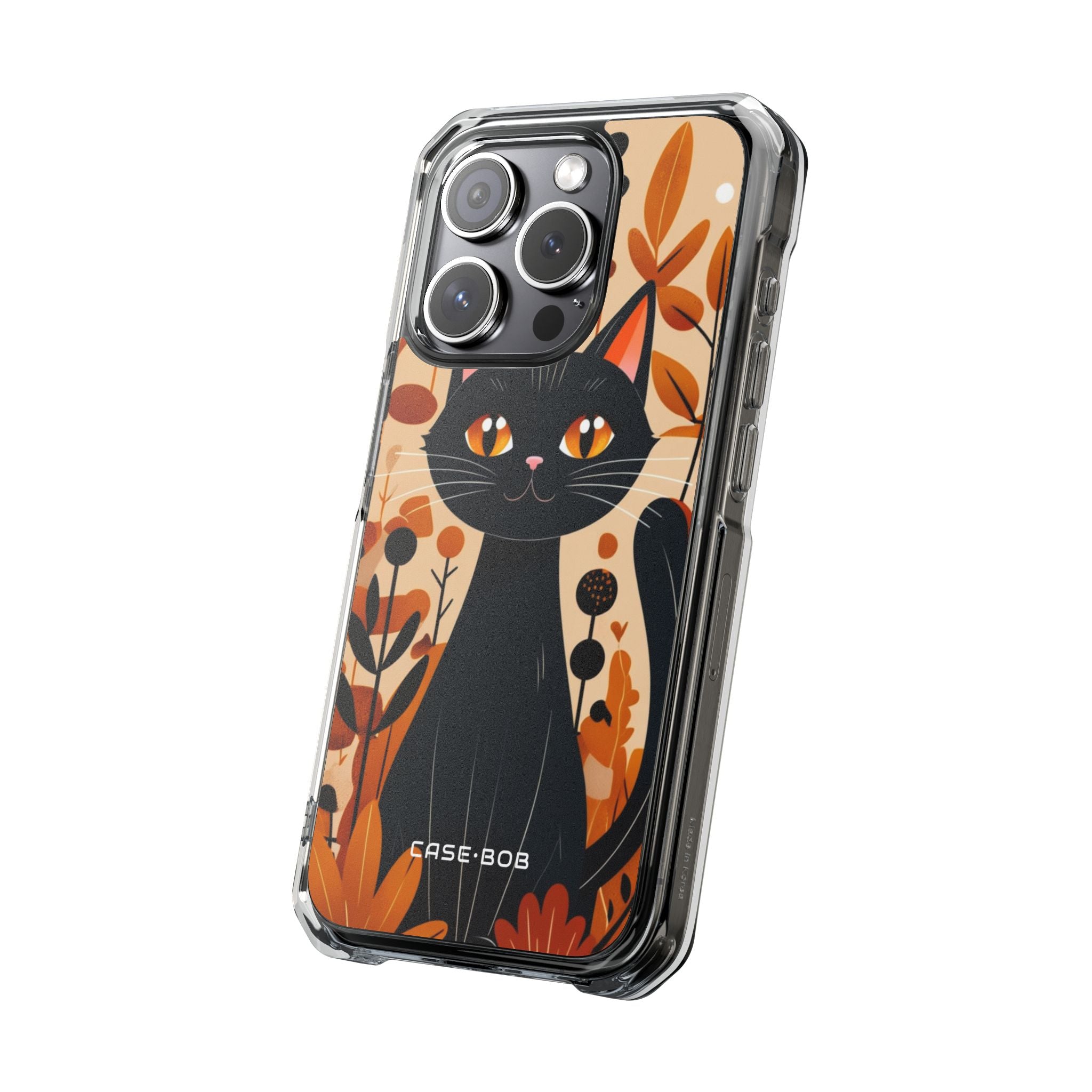 Black Cat Glow iPhone 15 Pro Case - Impact